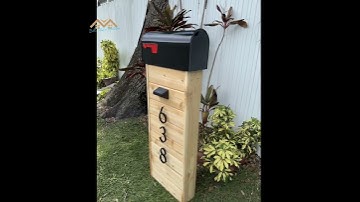 Custom Mailbox, Design Mailbox,Modern Mailbox with Post, Wood Mailbox, Modern Wooden Succulent .