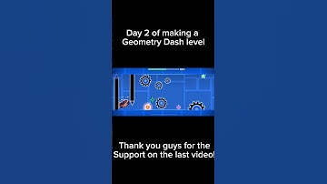 Day 2 of making a GD level. Not too much added but it took me a lot of time tho lol#geometrydash