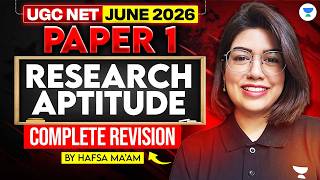 UGC NET Paper 1 Research Aptitude | UGC NET Paper 1 Research Aptitude Complete Revision | Hafsa Mam