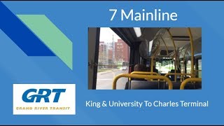 Grand River Transit 2014 New Flyer XD40 #21504 On 7 Mainline (King & University To Charles Term)