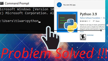 FIX : CMD opening Microsoft Store while typing " python "