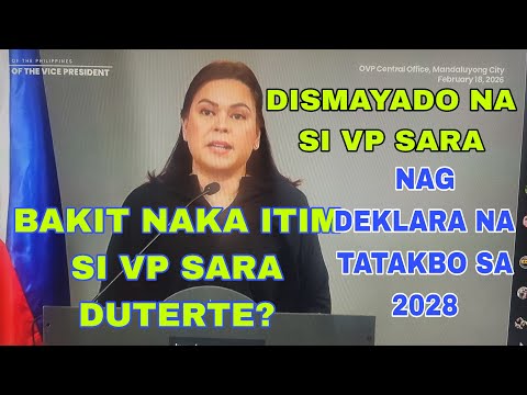 INIHAYAG NA ANG PAKTAKBO NI VP SARA DUTERTE SA 2028.