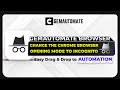 GemAutomate Browser | Change the Chrome Browser Opening Mode to Incognito