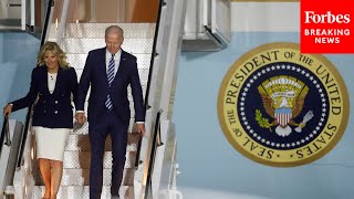 President Biden Speaks To U.S. Troops On First Foreign Trip Since Taking Office