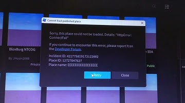 Cannot load published place connectfail problem with MY game on Roblox studio
