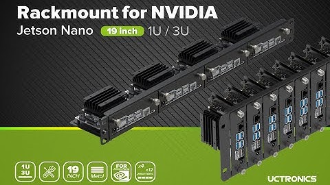 UCTRONICS Jetson Nano Rackmount, 19" 1U Rack Mount Supports 1-4 Units