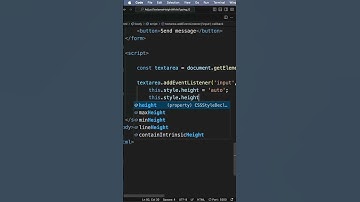 Adjust textarea height while typing with JavaScript