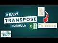 Transpose in Excel – Convert Rows to Columns Instantly | Excel Formula Tutorial&quot;