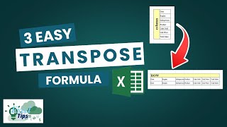 Transpose in Excel – Convert Rows to Columns Instantly | Excel Formula Tutorial&quot;