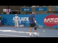 Pat Cash Doing His Best Against Mats Wilander - World Tennis Challenge 2014