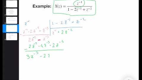 Discrete-Time-Systems - Inverse Z-transform - Direct Division (Lecture 2 - Part IV)
