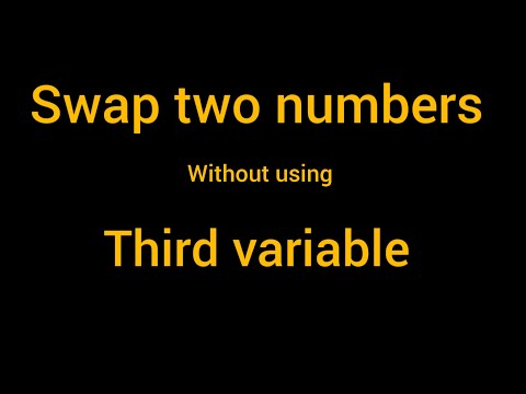 Swap two numbers without using third variable | c language |