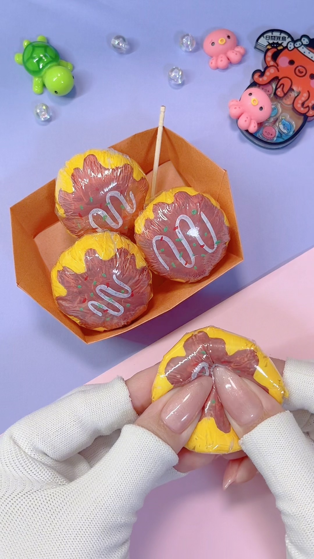 Super Soft 💓 How to Make Takoyaki Squishies🐙 #Squishy #Handmade