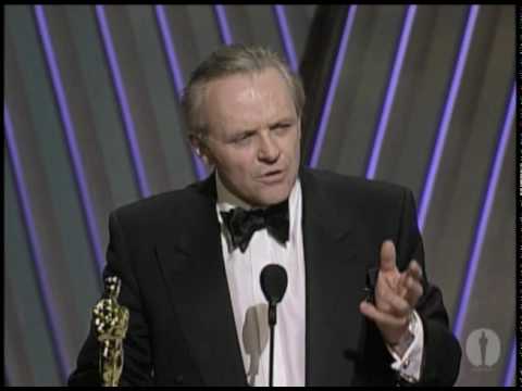 Anthony Hopkins winning an Oscar for "The Silence ...