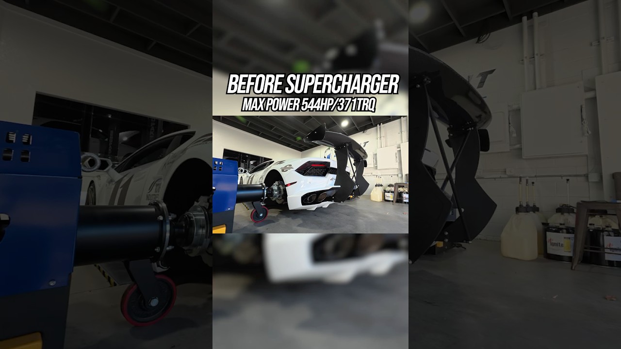 Before Supercharger vs After Lamborghini Huracan (VF ENGINEERING KIT, 93oct.)