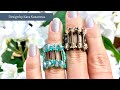 Cleopatra ring tutorial | Flat netting + Right Angle Weave | Beaded Ring