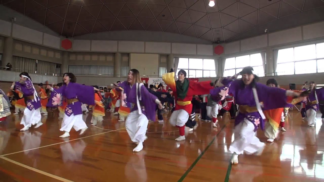 総踊り③ 「黒田武士」 2015 かすや新春YOSAKOI - YouTube