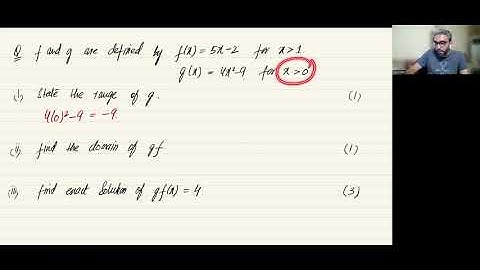 Olevel/iGCSE AddMath 4037/0606 Composite Functions (Domain/Range)