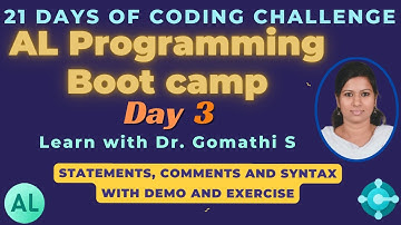 Day 3  AL programming boot camp | statements | comments | syntax | 21 days of #coding #challenge