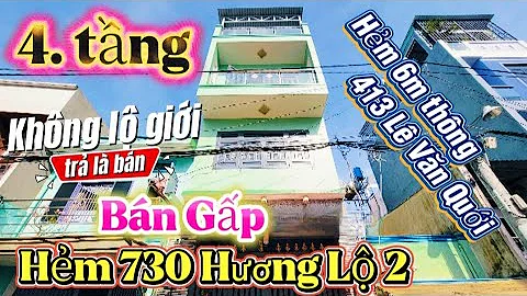 Bán nhà Hẻm 730 Hương Lộ 2 – Sát mặt tiền đường – Hẻm 7m thông xe tải – Giá cực tốt