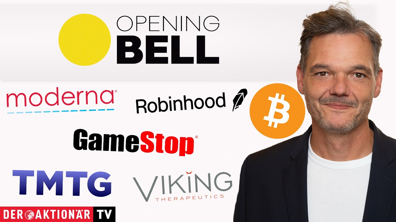 Opening Bell: Bitcoin, Robinhood, PayPal, ARM, Marvell, Moderna, Viking,  GameStop, Trump Media