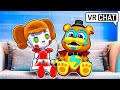 Circus baby and glamrock freddy turn into plushies in vrchat