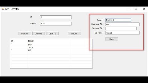 Create Dynamic Connection Database Using Application Settings VB.NET