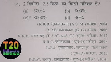 Percentage//Percentage  Maths Important Questions For-SSC GD, MTS,CGL CHSL(LDC),GROUP-D &ALL EXAM//
