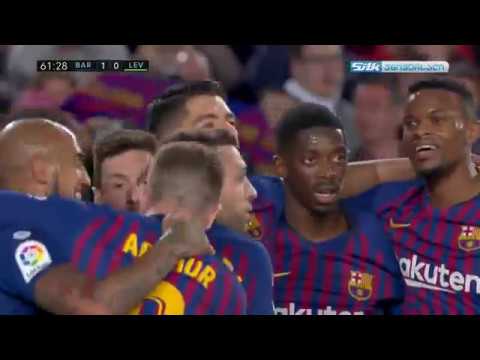 ბარსელონა 1-0 ლევანტე მესის გოლი