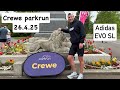 Crewe Parkrun 26.4.25 Adidas EVO SL test ( tall & heavy runner )