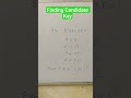 Finding Candidate Key