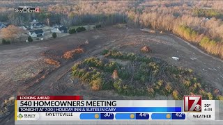 540 homeowners' meeting being held Thursday night in Cary