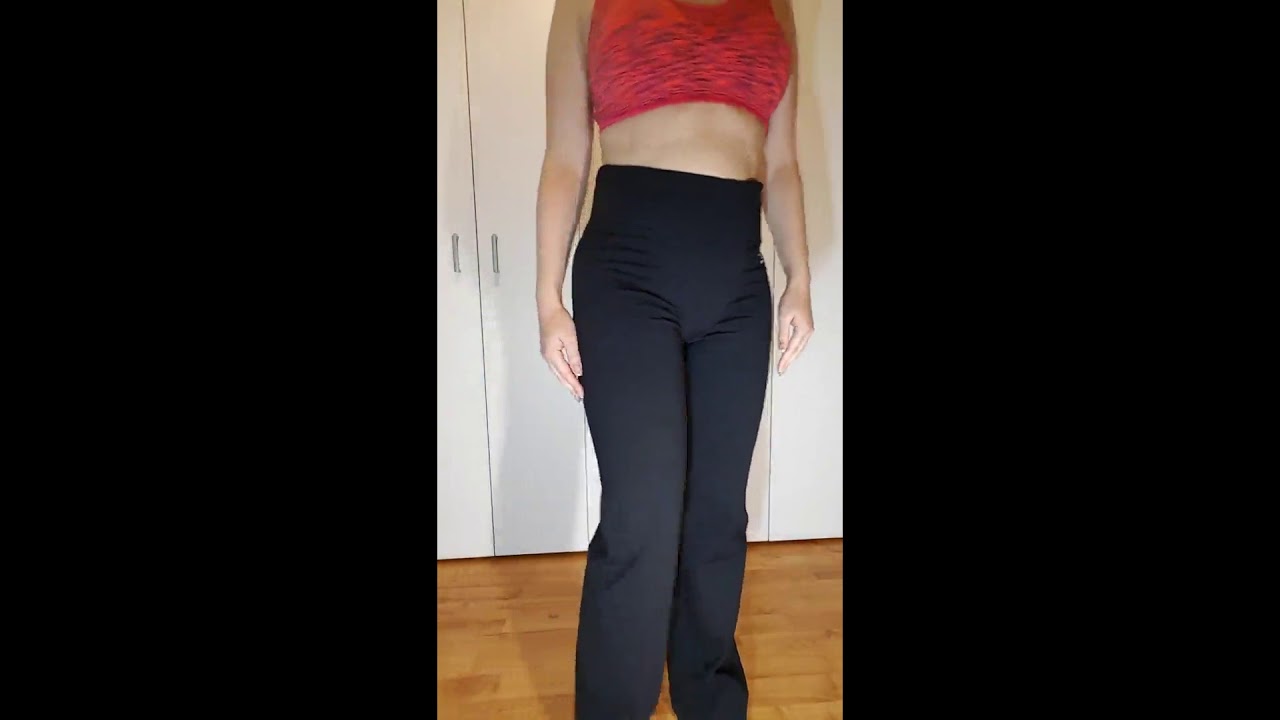 Matymats Damen Yoga Hose mit hoher Taille mit ausgestelltem Bein, Sporthose, Bootcut