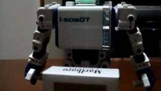 i-SOBOT carries a box.