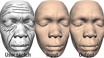 Interactive Generation of Realistic Facial Wrinkles from Sketchy Drawings (Eurographics 2015)