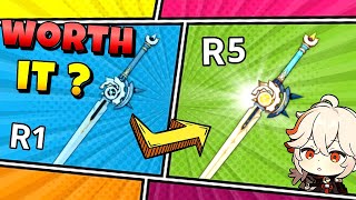 R1 Vs R5 Iron Sting Damage Comparison On Kazuha Genshin Impact Guide