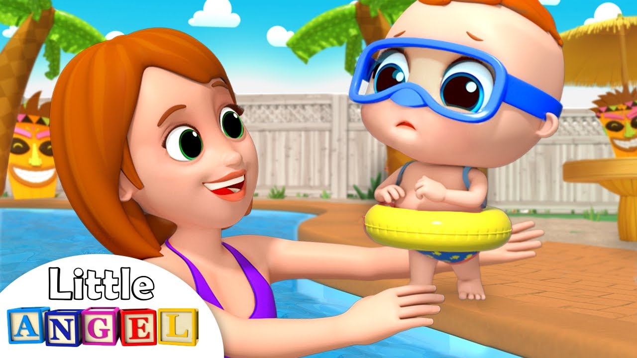 ⁣Swimming Song | Nursery Rhymes by Little Angel