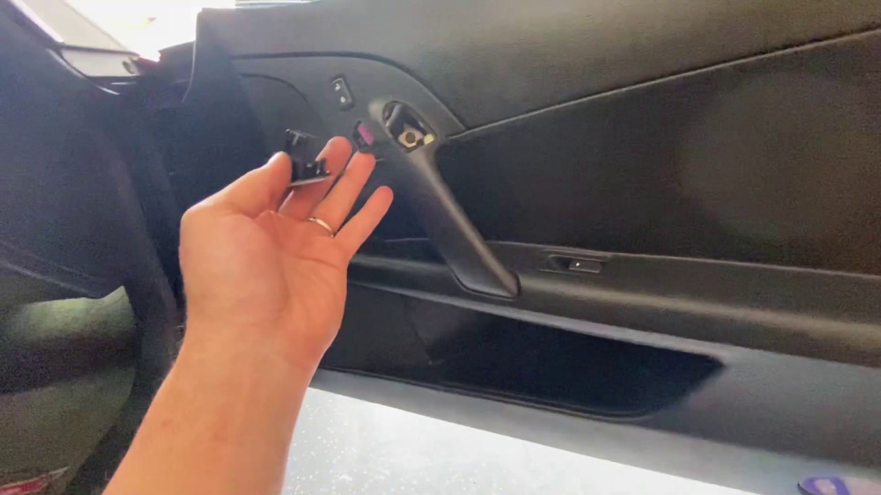 C6 Corvette door panel and side view mirror replacement part2. - YouTube