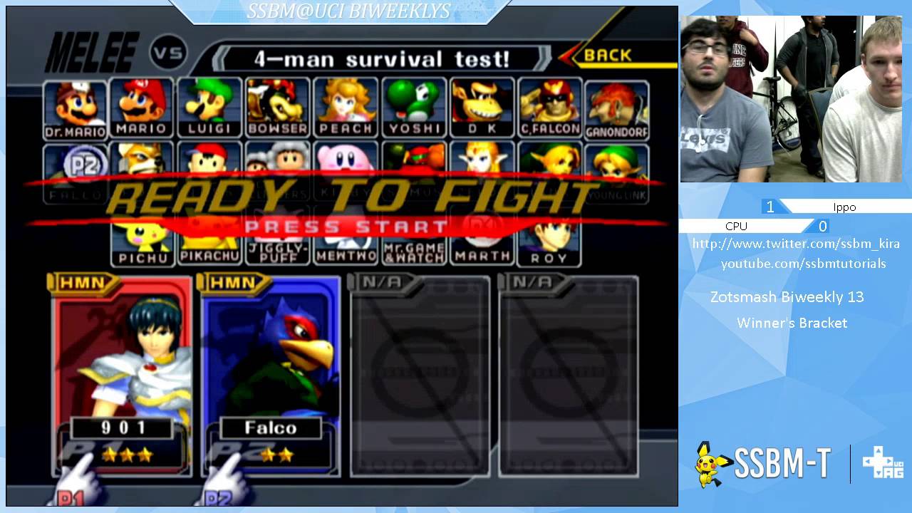 UCI 13 - Ippo (Marth) vs CPU (Fox) - Super Smash Bros. Melee