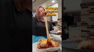 Sausage stuffed shells #easymeals #dinner