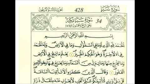 سوره سبأ رواية قالون عن بافع علي الحذيفي