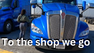 Female Trucker Takes Her Truck To the Shop/ Merry Christmas 2023