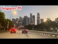 Singapore 4k  driving downtown in singapore city  tuoi singapore