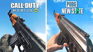 PUBG New State vs Call of Duty Mobile - All Weapons Sound & Animation Comaprison