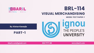 BRL-114 Visual Merchandising Model Test Paper-1 Part-1