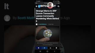 XRPHOLDERS WHAT IS THIS Strange Memo In 400M XRP Escrow Transaction Leaves COMMUNITY STUNNED