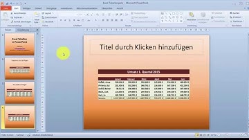 Excel Tabelle nach PowerPoint importieren