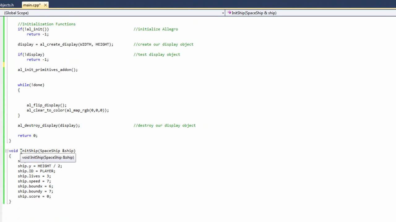 5.1 - Allegro 5 Game: The Player - YouTube