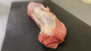 【肉屋の裏側】鹿児島産の国産豚ヘレを筋引きからカットまでしてみました