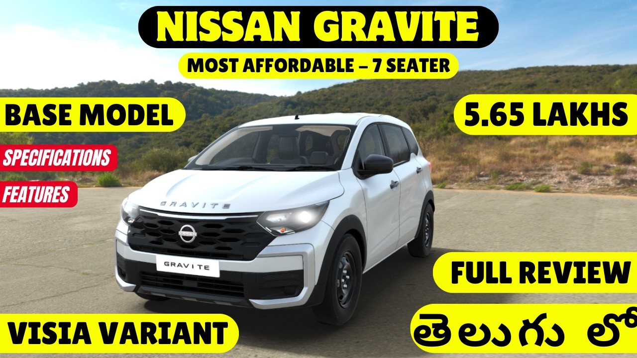 2026 Nissan Gravite Visia Variant Full Review in Telugu | Base Model | New Features, Price & Mileage